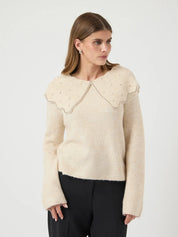 Charma Collar Detail Knit Pullover