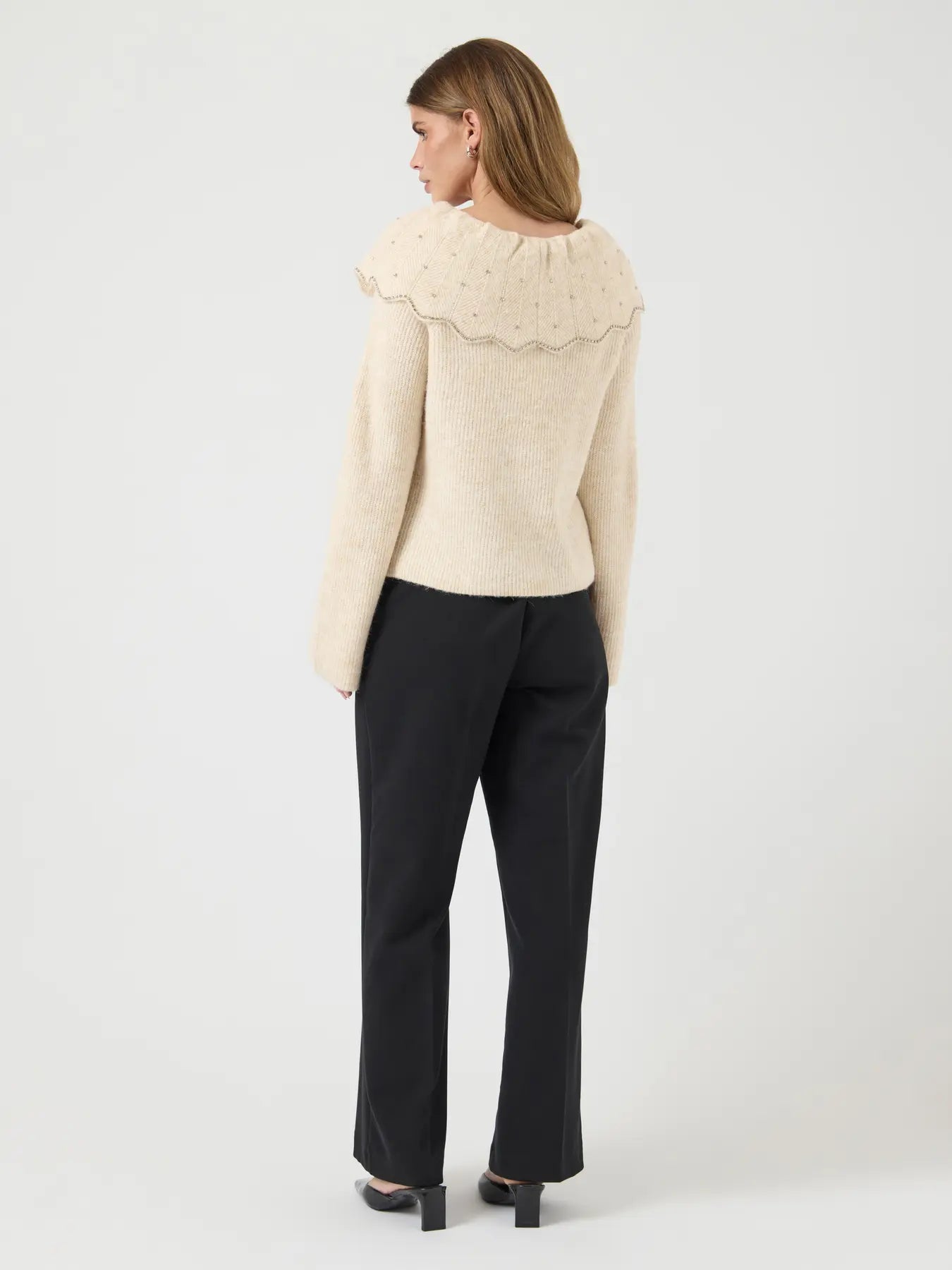 Charma Collar Detail Knit Pullover
