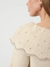Charma Collar Detail Knit Pullover