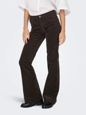 Salone Brown Cord Flare Trousers