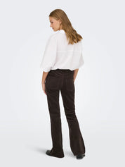 Salone Brown Cord Flare Trousers