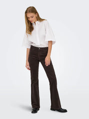 Salone Brown Cord Flare Trousers