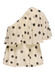 Fay Polka Dot One-shoulder Top