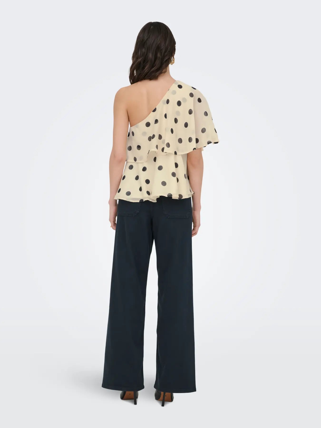Fay Polka Dot One-shoulder Top