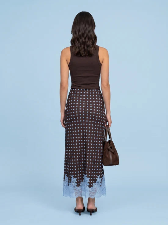 Jane Lace Spot Maxi Skirt