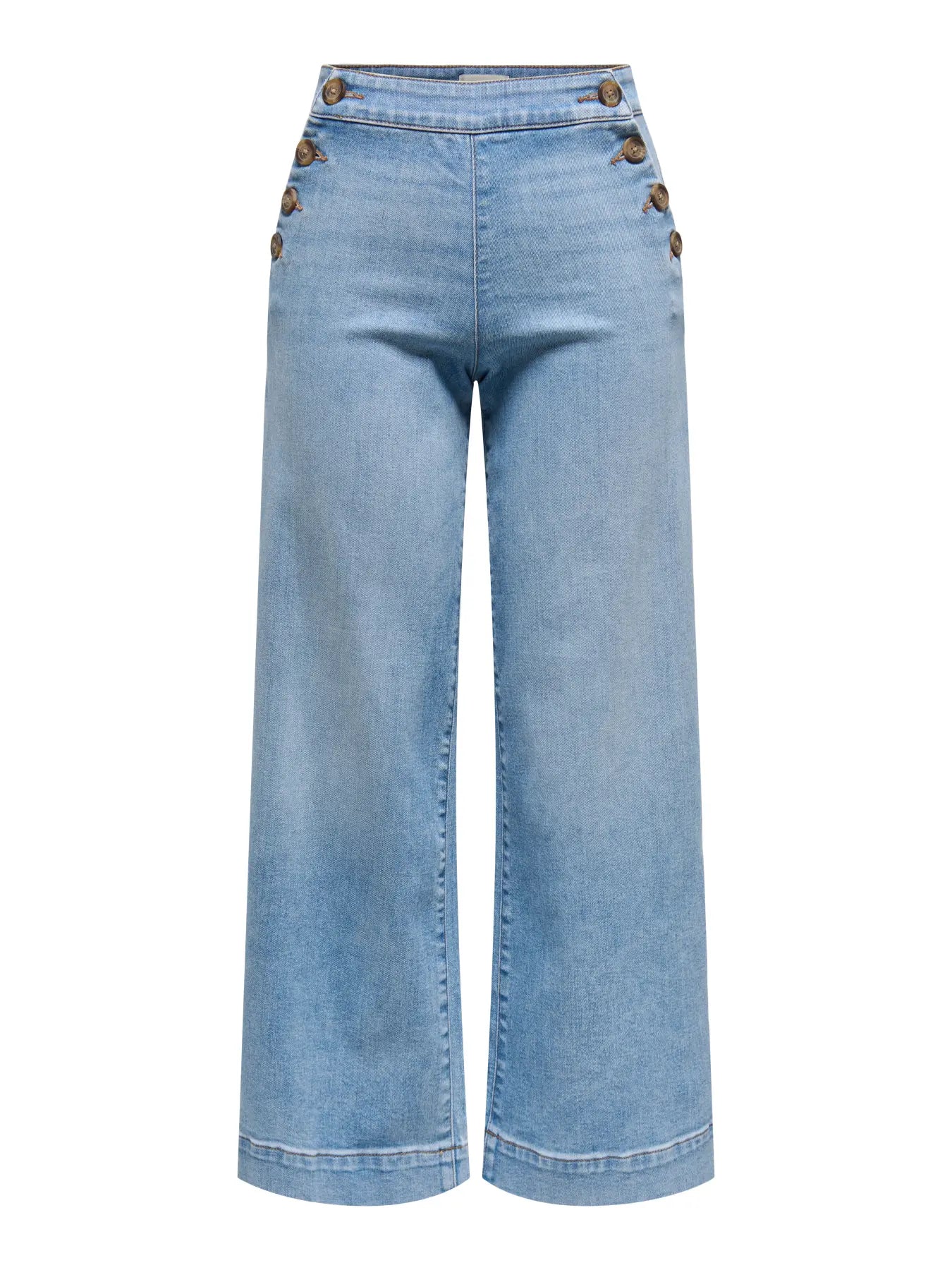 Madison Button Wide Leg Jeans