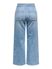 Madison Button Wide Leg Jeans