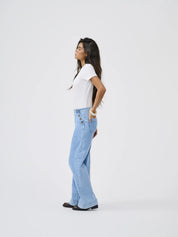 Madison Button Wide Leg Jeans