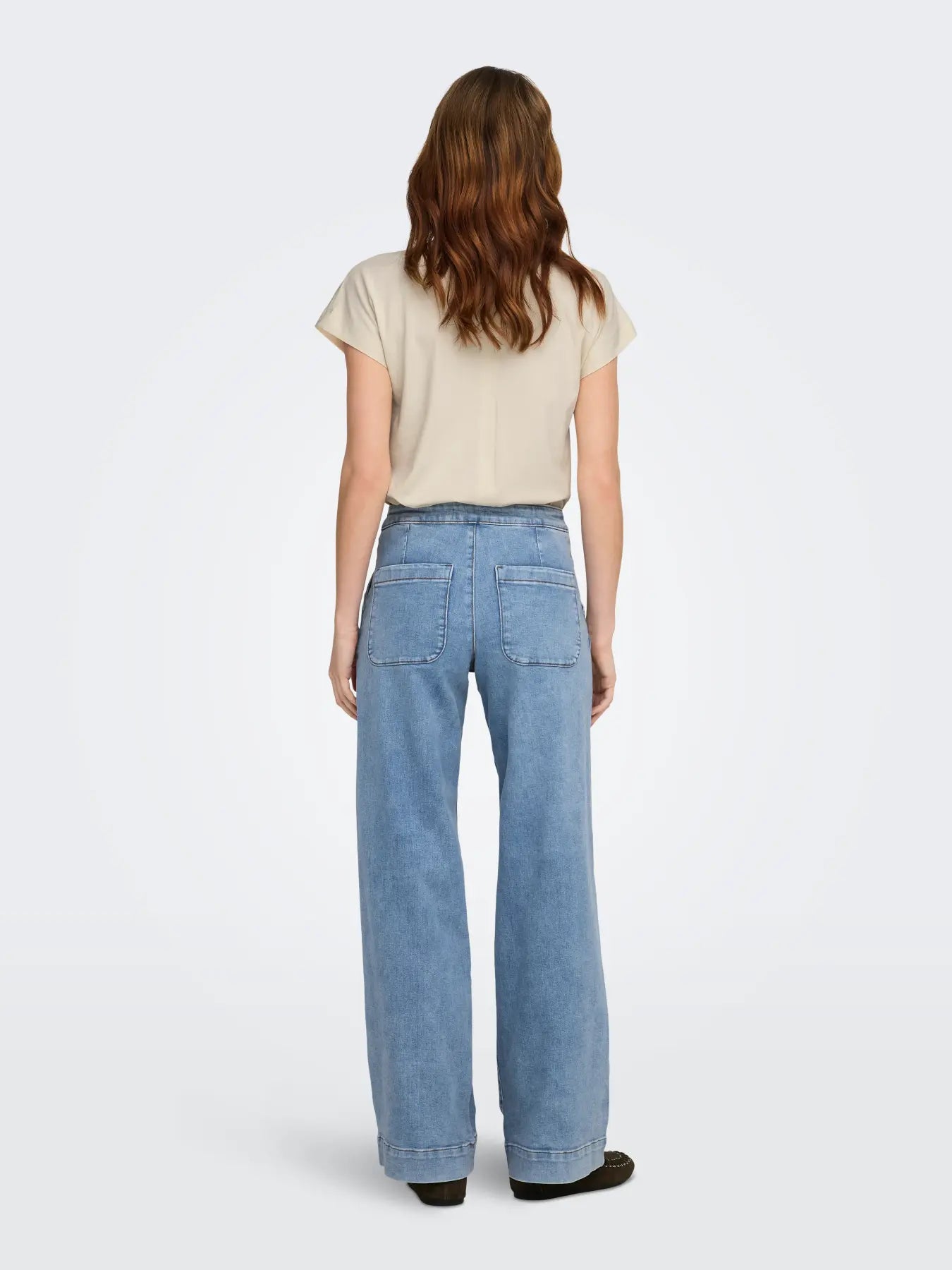Madison Button Wide Leg Jeans