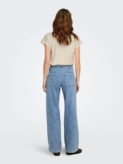 Madison Button Wide Leg Jeans