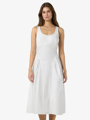 Asta Strap Midi Dress White