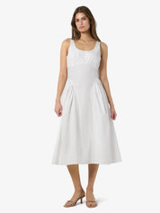 Asta Strap Midi Dress White