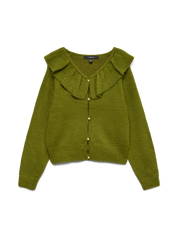 Puff Ruffle Collar Cardigan