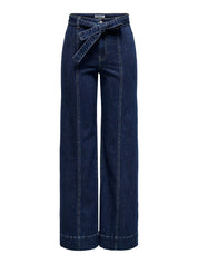 Madison Wide-Leg Belt Jeans