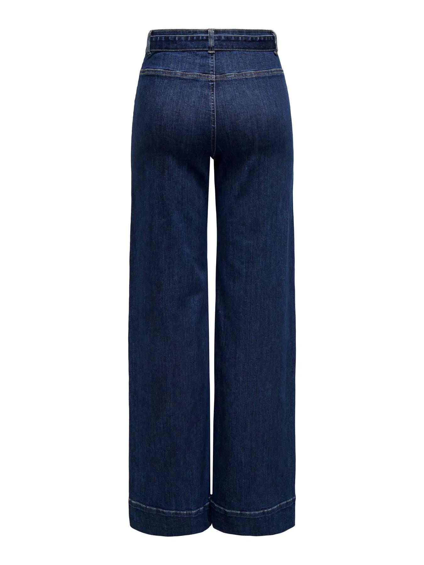 Madison Wide-Leg Belt Jeans