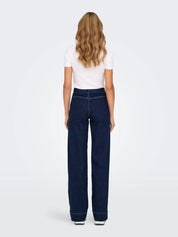Madison Wide-Leg Belt Jeans