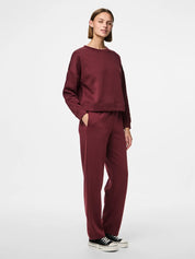 Chilli Wine Straight Leg Sweat Pants