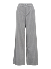 Lisa Grey Pinstripe Wide Leg Trousers