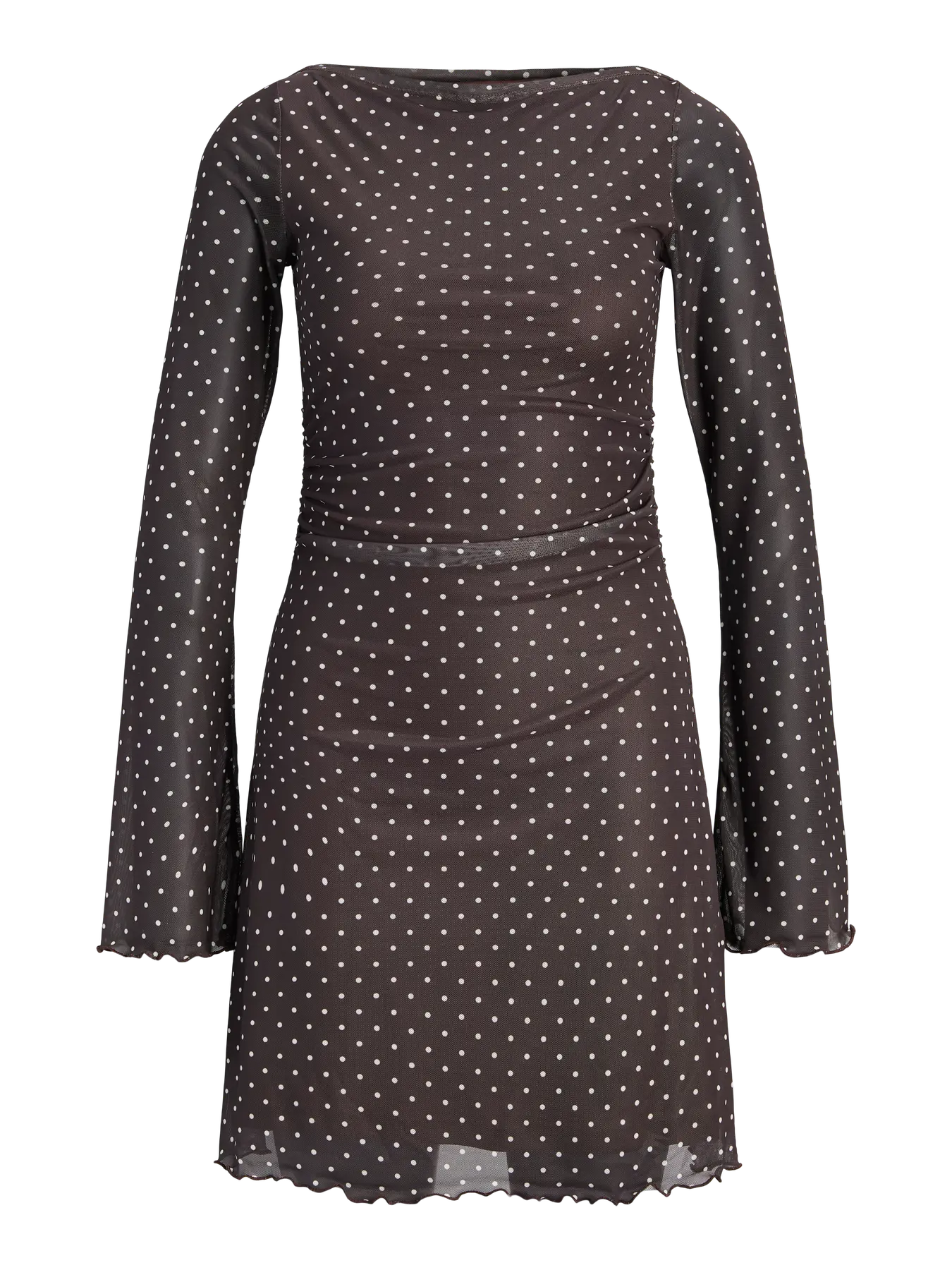 Minna Brown Spot Mini Dress