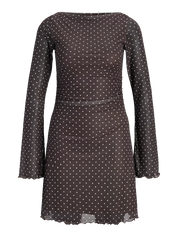 Minna Brown Spot Mini Dress