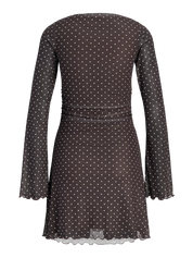 Minna Brown Spot Mini Dress