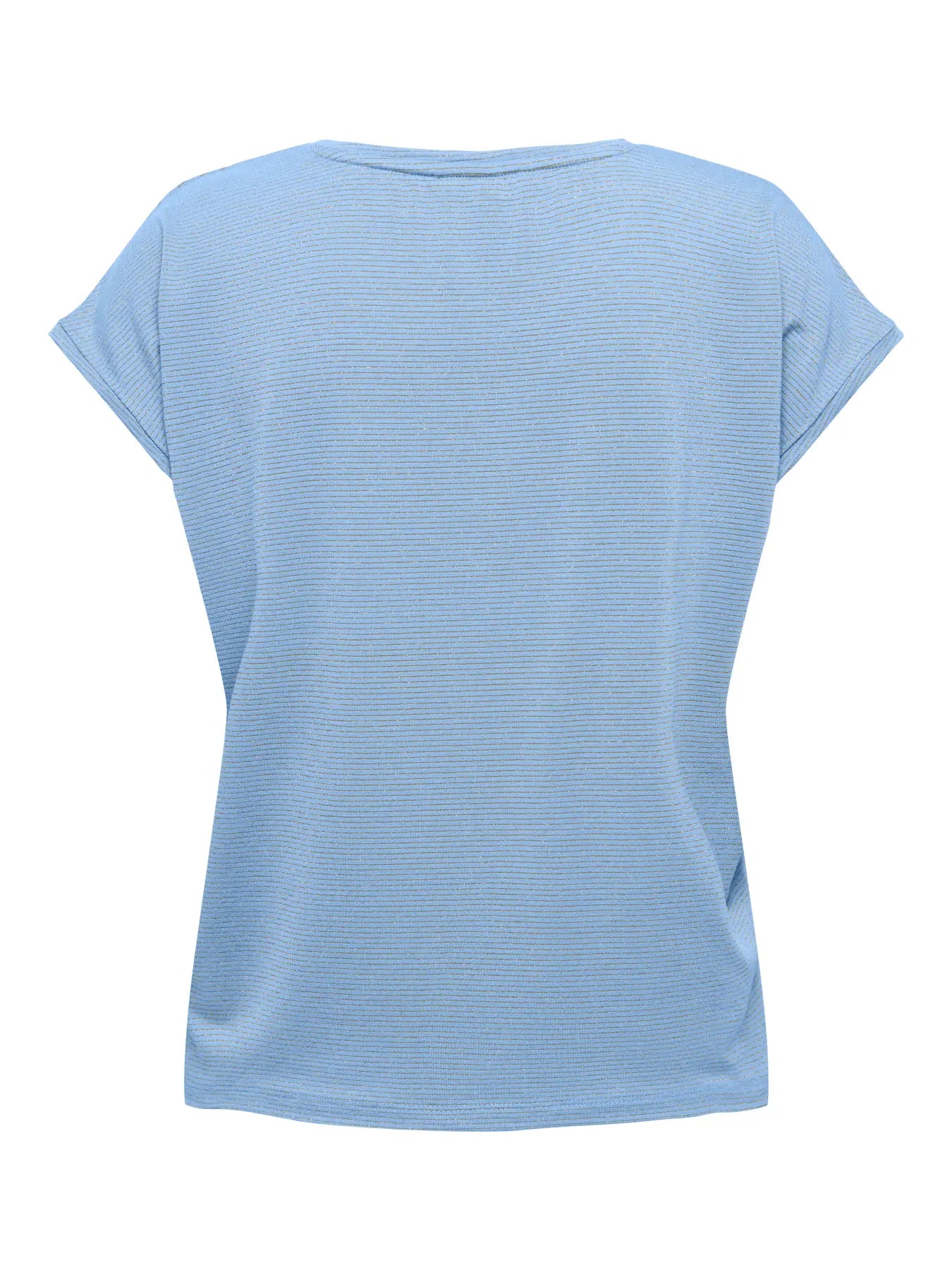 Claudia Lurex Stripe Tee Blue