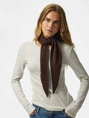 Komma Triangle Scarf Brown