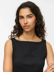 Mastriba Pinestripe Peplum Top