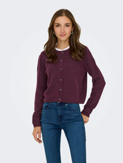 Chloe Button up Cardigan Wine