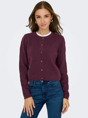 Chloe Button up Cardigan Wine
