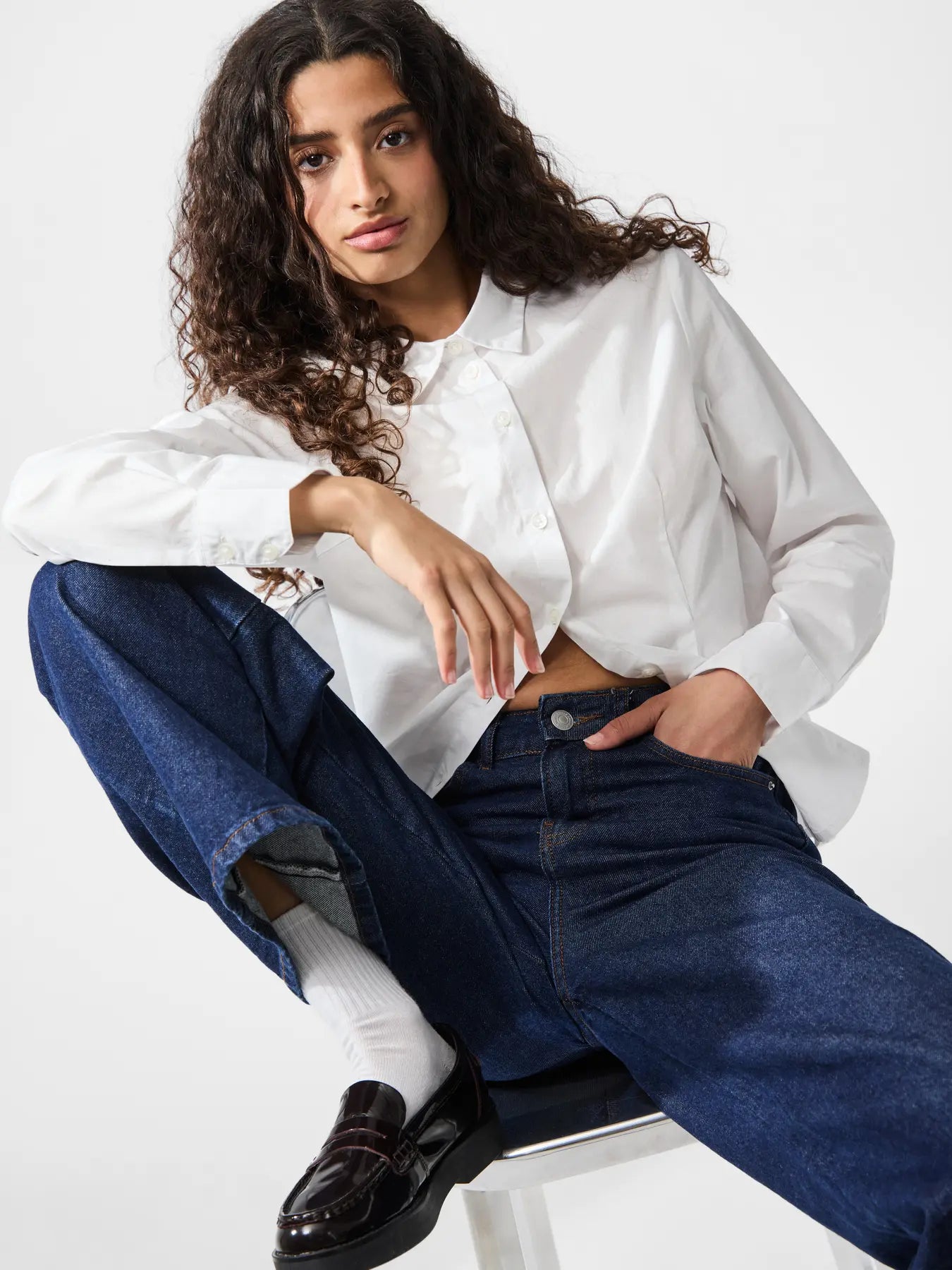 Sussi Waisted White Shirt