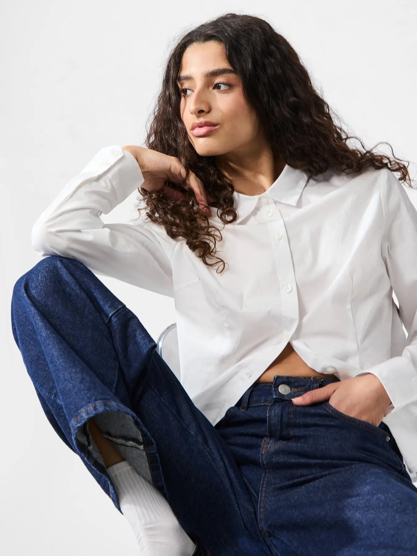 Sussi Waisted White Shirt