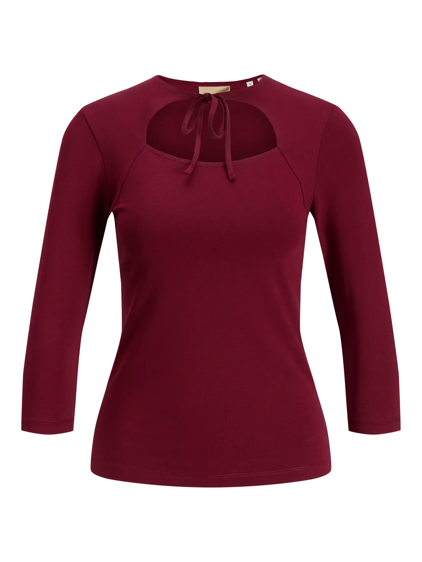 Gigi Open Tie Front Top Burgundy