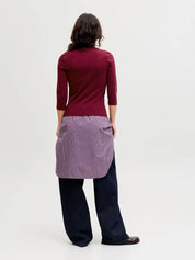 Gigi Open Tie Front Top Burgundy