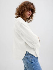 Breeze Cream Linen3/4 Resort Shirt