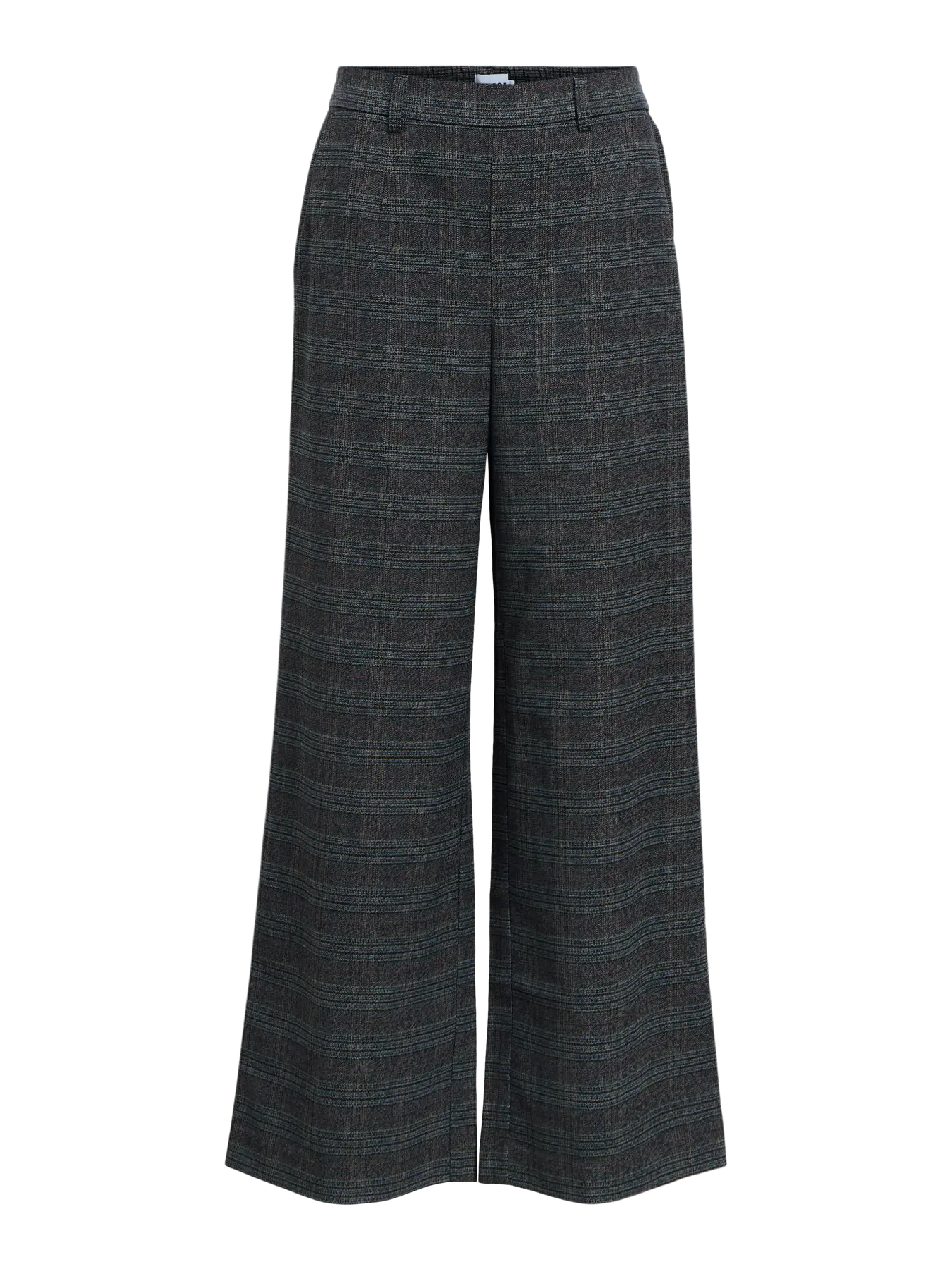 Lisa Checked Print Wide Leg Trousers