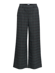 Lisa Checked Print Wide Leg Trousers