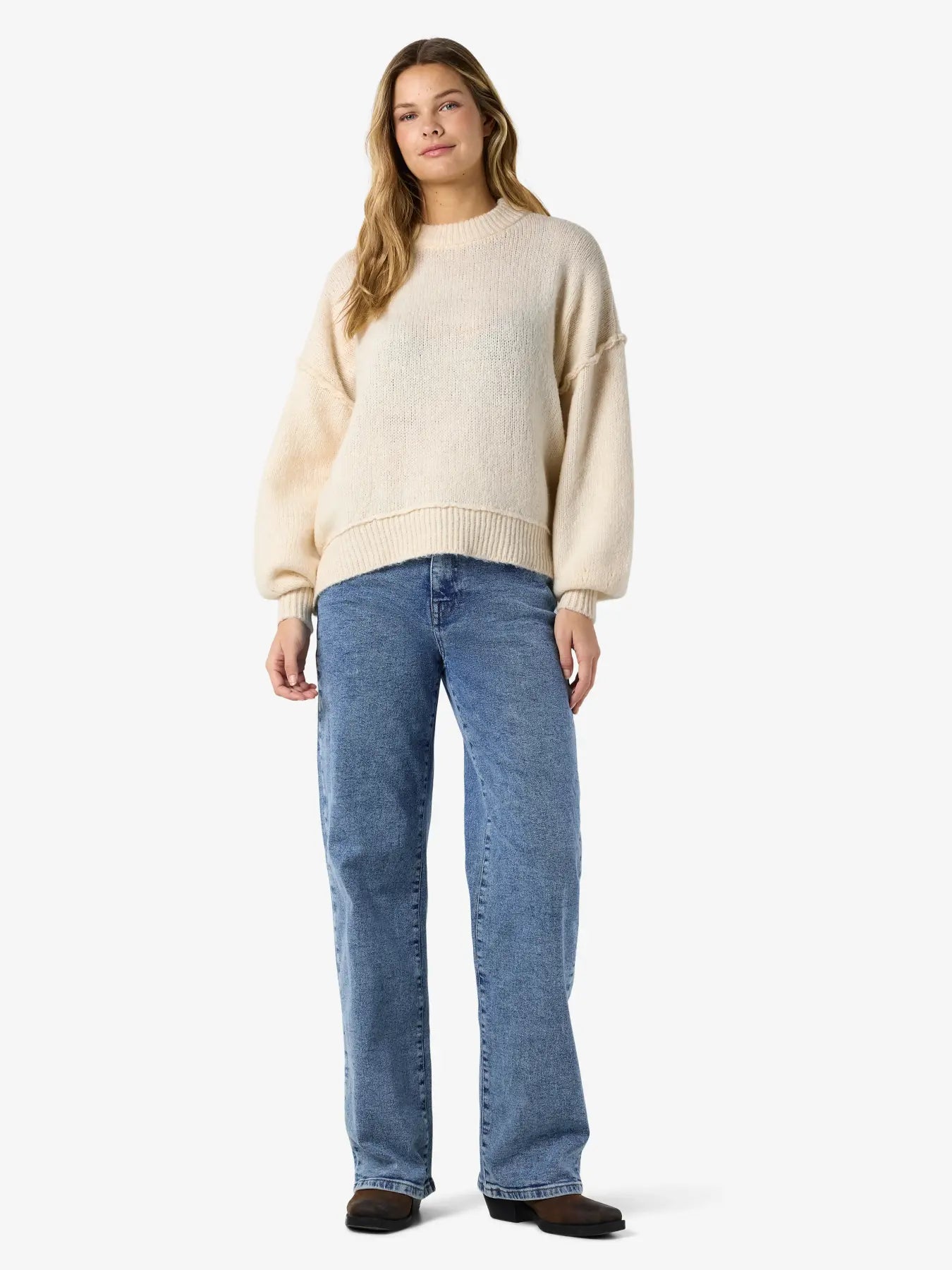Luisa O-neck Slouchy Knit Cream