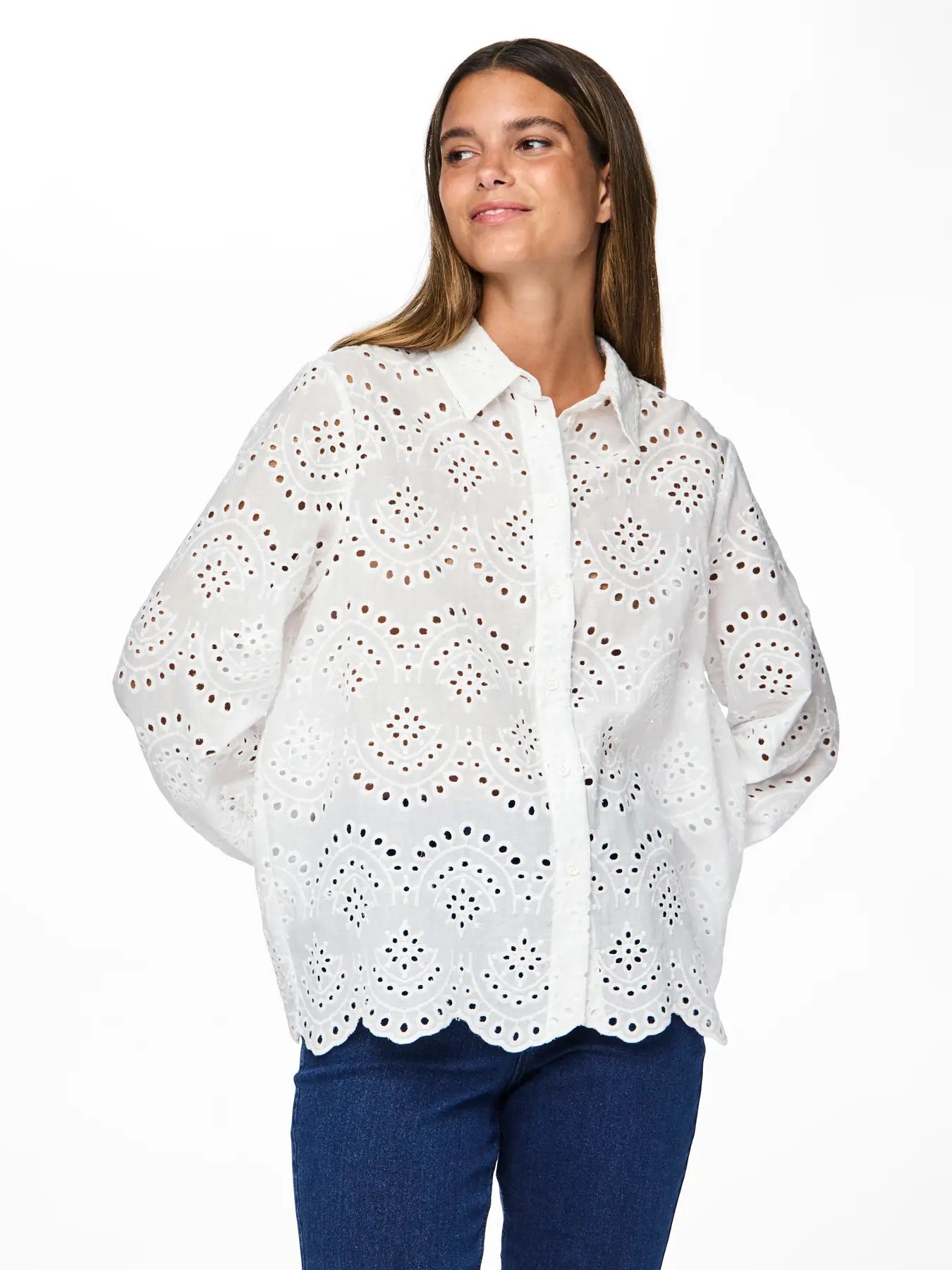 Vilde Broderie Anglaise Style Shirt