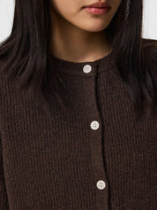 Silly Brown O-neck Knit Cardigan