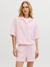 Global Waffle Resort Shirt Pink