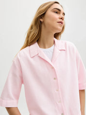 Global Waffle Resort Shirt Pink