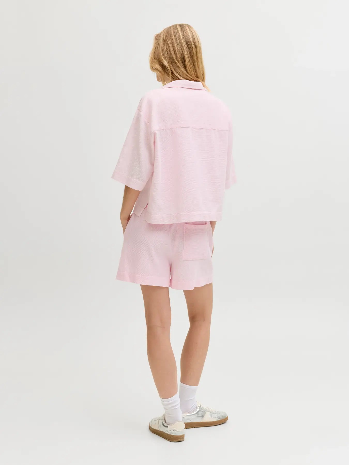 Global Waffle Resort Shirt Pink