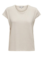 Claudia Lurex Stripe Tee Gold