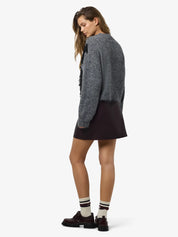 Sutton Grey Jumper with Lace Details