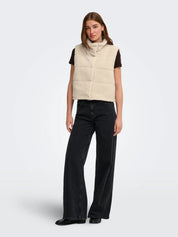 Sandra Teddy Padded Gilet Beige