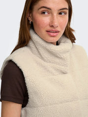 Sandra Teddy Padded Gilet Beige
