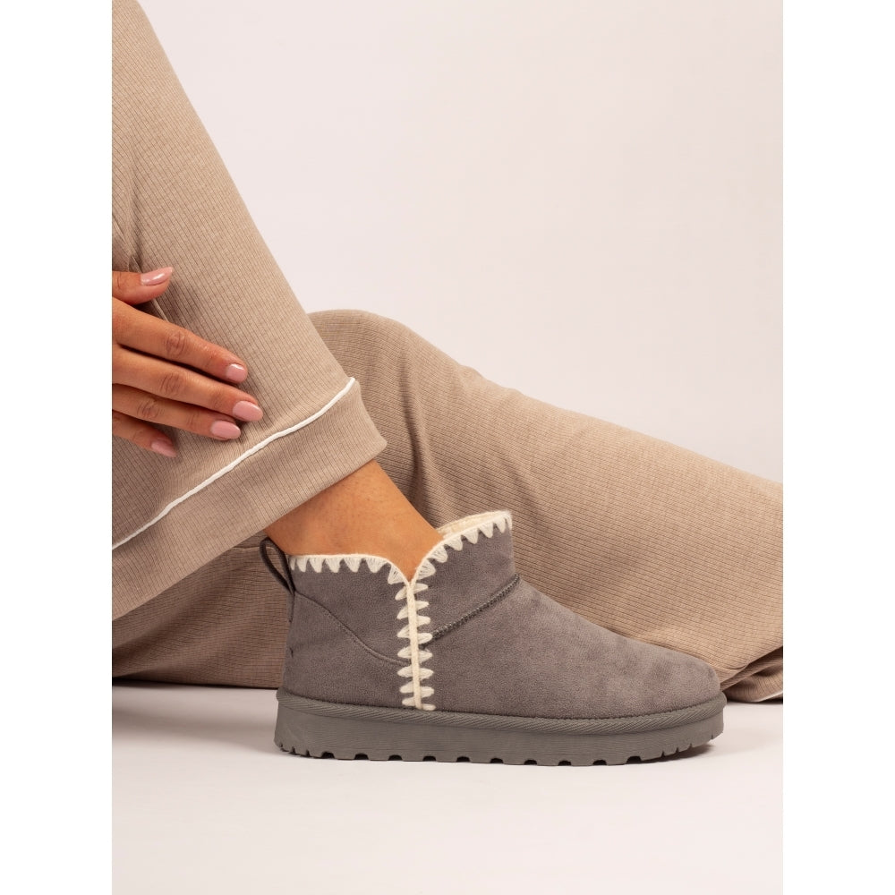 Natal Grey Boot Slipper