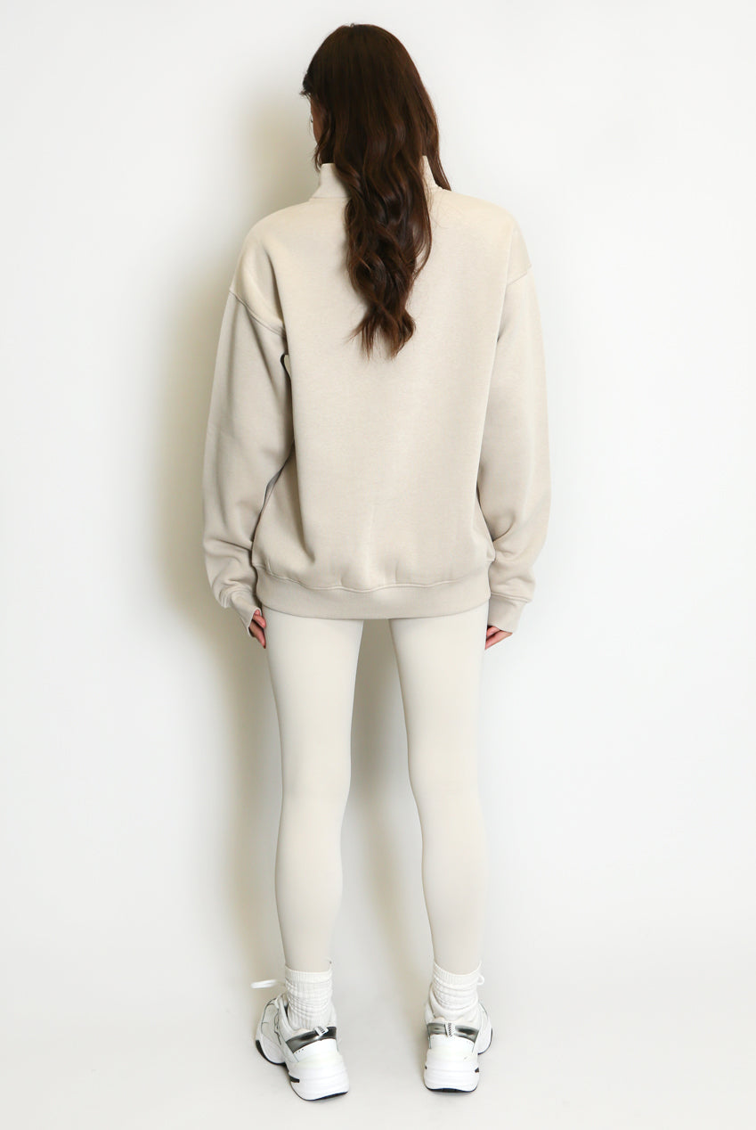 New York Zip Sweatshirt - Beige