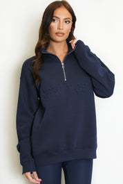 New York Zip Sweatshirt - Navy
